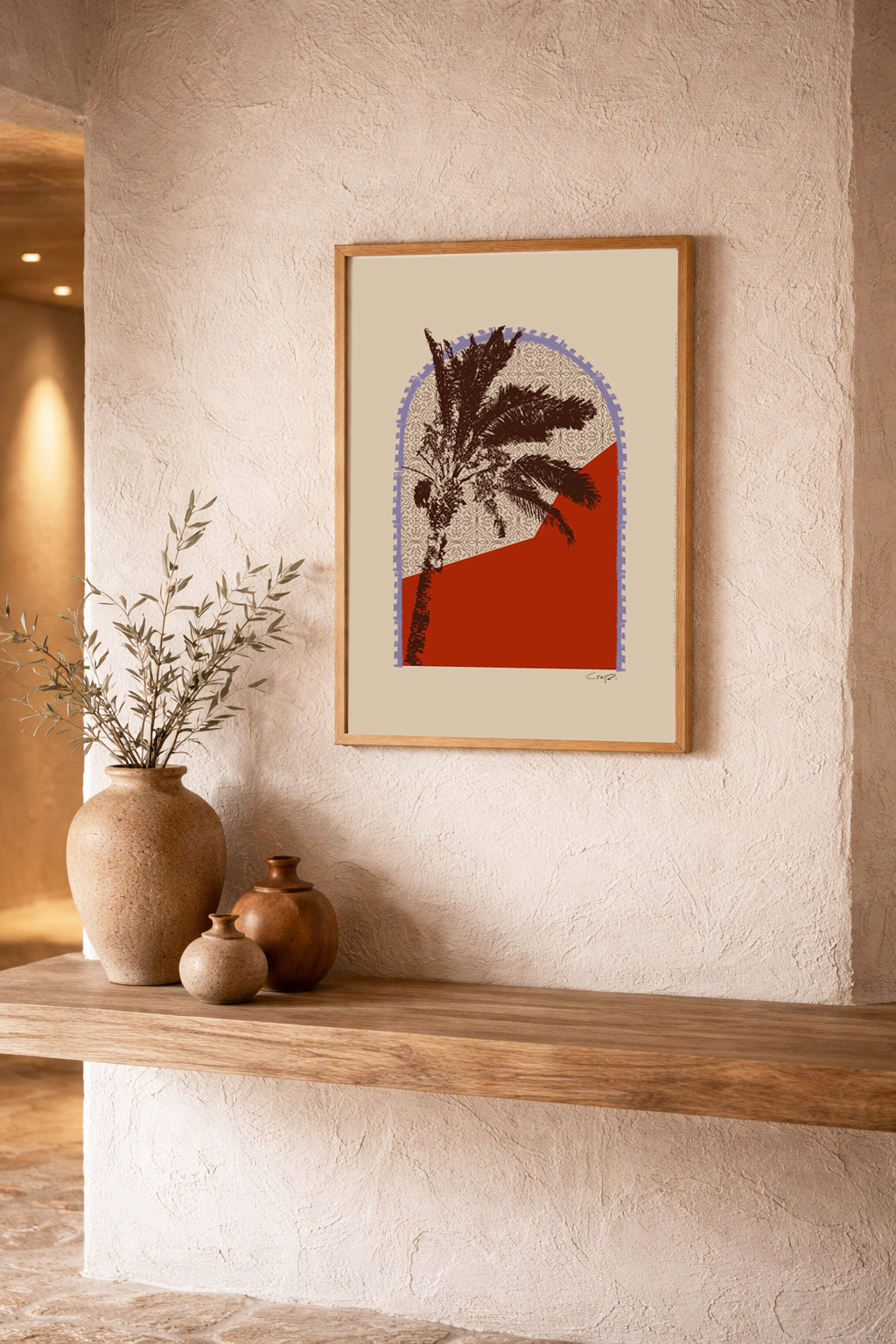 Jaffa palm tree Mediterranean art print