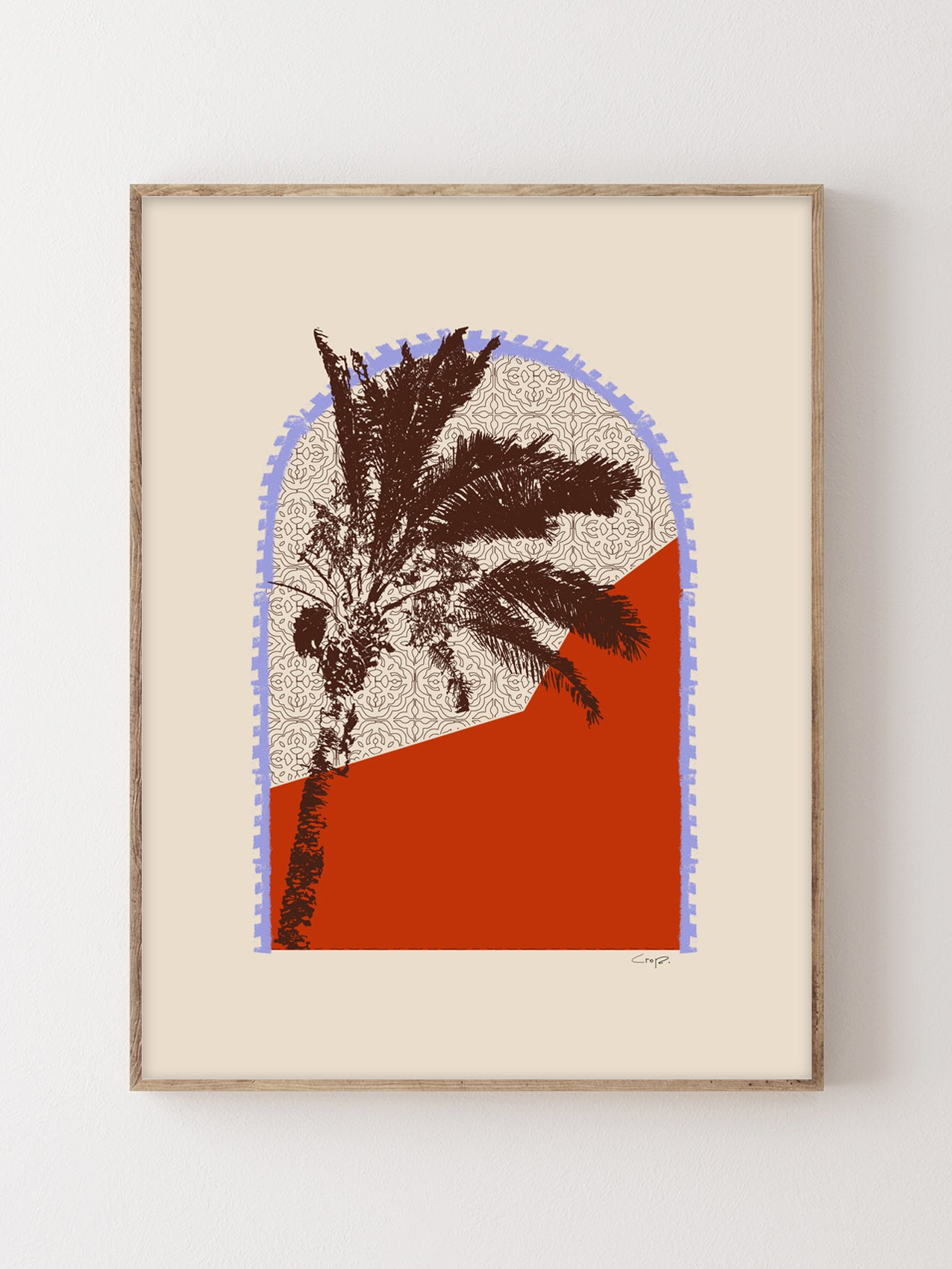 Jaffa palm tree Mediterranean art print